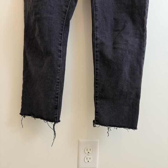 Madewell The High-Rise Straight Leg Black Jeans Size 29T - Picture 3 of 13